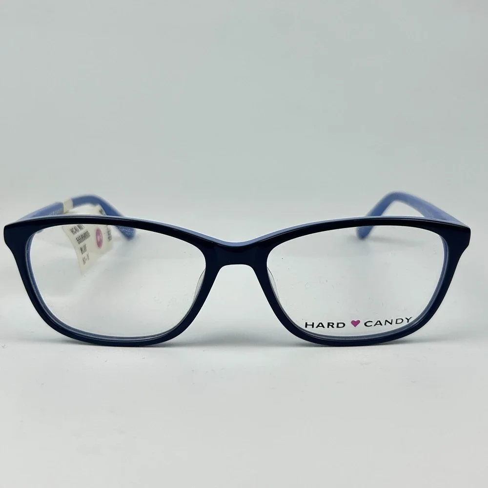 Hard Candy HC40 Women's Eyeglasses Frame Blue Plastic Full Rim 53-16-135 mm